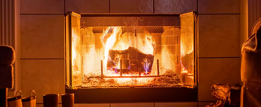Mendota Hearth Landscape Fireplace Installation in Columbia Heights, Minnesota